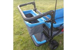 China Camping Utility Folding Wagon Cart Beach Trolley With Adjustable Roof Trunk Basket supplier