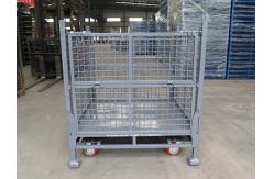 China Warehouse Storage Wire Mesh Pallet Cage Customized Szie 500 - 1000kg Load Capacity supplier