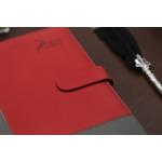 PU Leather Ring Binder Journal , Middle Size Refillable Planners Organizers