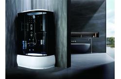 China Customizable Shower Room With Matt Black Profile And Tempered Glass For Luxurious supplier