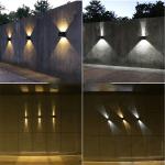 Powered IP65 Waterproof Solar Wall Light Lamp Pathway Decking Street For Landscape