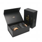 Custom Magnetic Customized Black Luxury Rigid Cardboard Gift Box with Foam Packaging for sale