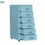 School 6 Drawer Vertical File Cabinet Steel Document Cabinet for sale