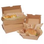 Customized Corrugated Cardboard Burger Packaging Box And Corrugated Food Container for sale