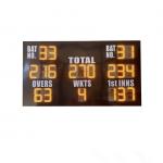 Britain Standard Yellow Led Cricket Scoreboard Outdoor Indoor for sale