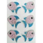 Handmade Cute Fish Stickers , 3D Dimensional Fuzzy Stickers For Notebook for sale