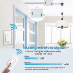 SIXWGH 433Mhz Wireless Wall Switches Self-Powered Waterproof Remote Control Light Switch