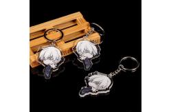 China Manufacturer Cartoon Pattern Printed Acrylic Keychains Caricatur Cartoon Character Cute Charm Acrylic Keychains supplier