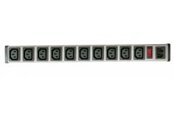 China Rack Mounted PDU Power Distribution Unit With Circuit Breaker Horizontal Install supplier