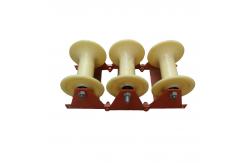 China 10KN Triple Nylon Cable Pulling Rollers / Three Wheels Cable Pulling Pulley supplier