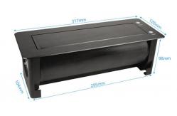 China Multi - Functional Clamshell Flip Up Sockets / Office Desk Mounted Electrical Outlet supplier
