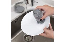 China Handheld Dish Soap Brush With Sturdy Nylon Bristles supplier