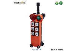 China telecontrol 6 single speed pushbuttons crane remote controller A21-E1 Transmitter supplier