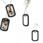 Customized Stainless Steel Blank Dog Tag Pendant Metal Sublimation Necklace For Diy photo printing for sale