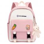 Double Shoulder Canvas Middle School Student Bag For Girl for sale