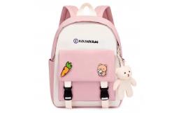 China Double Shoulder Canvas Middle School Student Bag For Girl supplier