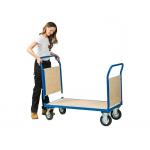 75kg Steel Platform Push Cart Double Handle Flatbed Push Cart