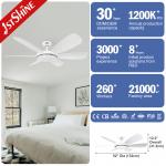 6-Blade LED Ceiling Fan with Remote Control and Customizable Suspension Length