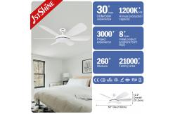 China 6-Blade LED Ceiling Fan with Remote Control and Customizable Suspension Length supplier