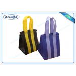 Custom Eco Promotional Long Handle PP Non Woven Fabric Bags With Zipper for sale