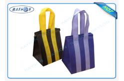China Custom Eco Promotional Long Handle PP Non Woven Fabric Bags With Zipper supplier