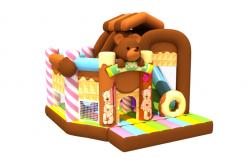 China 5-10 Children Inflatable Jump House / Little Bear Inflatable Combo supplier