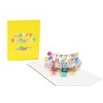 3D Greeting Card with Blank Message Space Unique Design for Birthday for sale