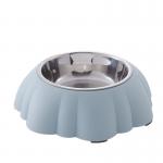 Pumpkin Type Anti Skid Stainless Steel Plastic Dog Feeder Bowl for sale