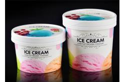 China UV Coating 100% Biodegradable Ice Cream Paper Cup With Cover supplier
