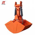China Heavy Duty 1.2m³ Rotatable Double Cylinder Clamshell Bucket Hydraulic Grapple Bucket For 21-24Ton Excavator PC210 SH240 EX220 Digger Loading Sand Stone Mudfor Dredging River Cleaning Earthmoving Work for sale