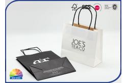 China Glossy Lamination 1C Printed Kraft Paper Bags 180gsm With Paper Handle supplier