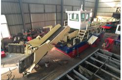 China Paddle Wheel Weed Collecting Boat For River Cleaning supplier