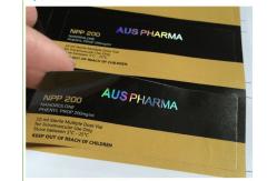 China CMYK Holographic Laser PET vial Vial Labels supplier