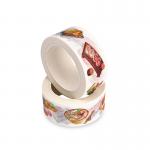 Wide White Washi Tape / Masking Tape Colorful Patterns Coated Acrylic Adhesive for sale