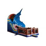 Water Resistant Massive Inflatable Dry Slide Shark Themed 12x4x6.5m for sale