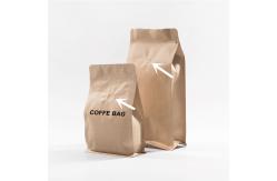 China 16oz 1lb Flat Bottom Coffee Aluminum Foil Bag With One Way Valve supplier