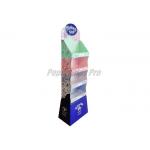 Flooring Custom Cardboard Shelf Display 4 Tier Rolled Over Top Design for sale