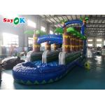 Giant Bouncy Slide OEM Funny Blow Up Palm Tree Water Slide Inflatable Jumpers Inflatable Bounce House With Slide for sale