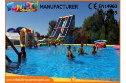 China Outdoor Inflatable Water Parks Slide With Pool One Year Warranty supplier
