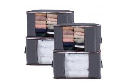 China 90L Large Capacity Clothes Storage Bag Organizer With Reinforced Handle supplier