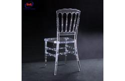 China Modern Stacking Crystal Wedding Chiavari Chair Clear Resin Acrylic Napoleon Chair supplier