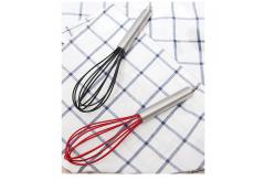 China Practical Kitchen Tools 10  Food Silicone Egg Beater Stainless Steel Handle Hand Mixer supplier