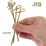 Cocktail Supplies Disposable Bamboo Knot Skewers Picks 10cm 50 Pack for sale