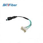 Colorful Multimode Patch Cable OM3 Multimode 4G/5G MPO To LC For Telecommunication for sale