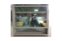 China Ventilation Glass Apricot UPVC Single Hung Window Vertical Sliding Design supplier