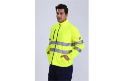 China 100% Polyester Microfleece Hi Vis Fleece Jacket , 360gsm Cold Weather Work Jacket supplier