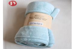 China Eco - Friendly Custom Polyester Blanket , Ultra Soft  Microplush Blanket Rolled Package supplier