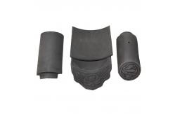 China Handmade Grey Clay Roof Shingles Sustainable China Style Resilient Tile supplier