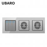 EU Standard Two Button Wall Sockets And Switches 300W/Gang Wifi Smart Plug With Indicator for sale