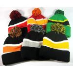 Fox Fur Women Knit Pom Pom Beanie Keep Warm Embroidered 3D Logo Available for sale